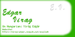 edgar virag business card